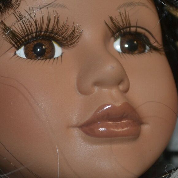 Native American Collectable Porcelain Doll on Swing - Picture 14 of 14